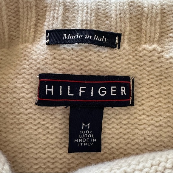 New HILFIGER 100% Wool Turtle Neck Sweater M made In Italy - Picture 9 of 10